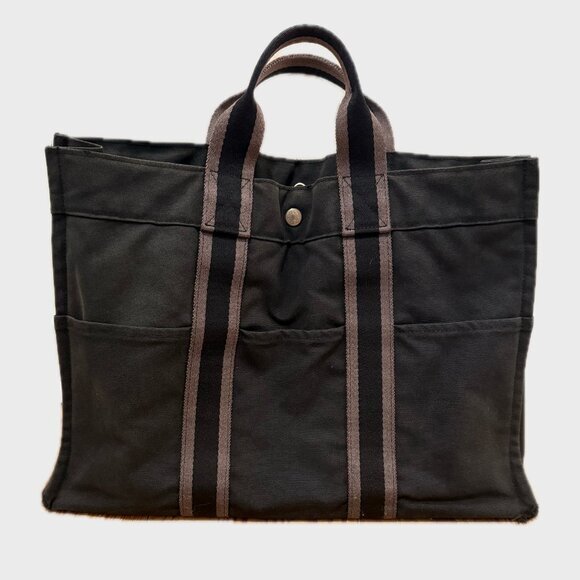 Hermes Handbags - Hermes Paris canvas tote bag, good used condition